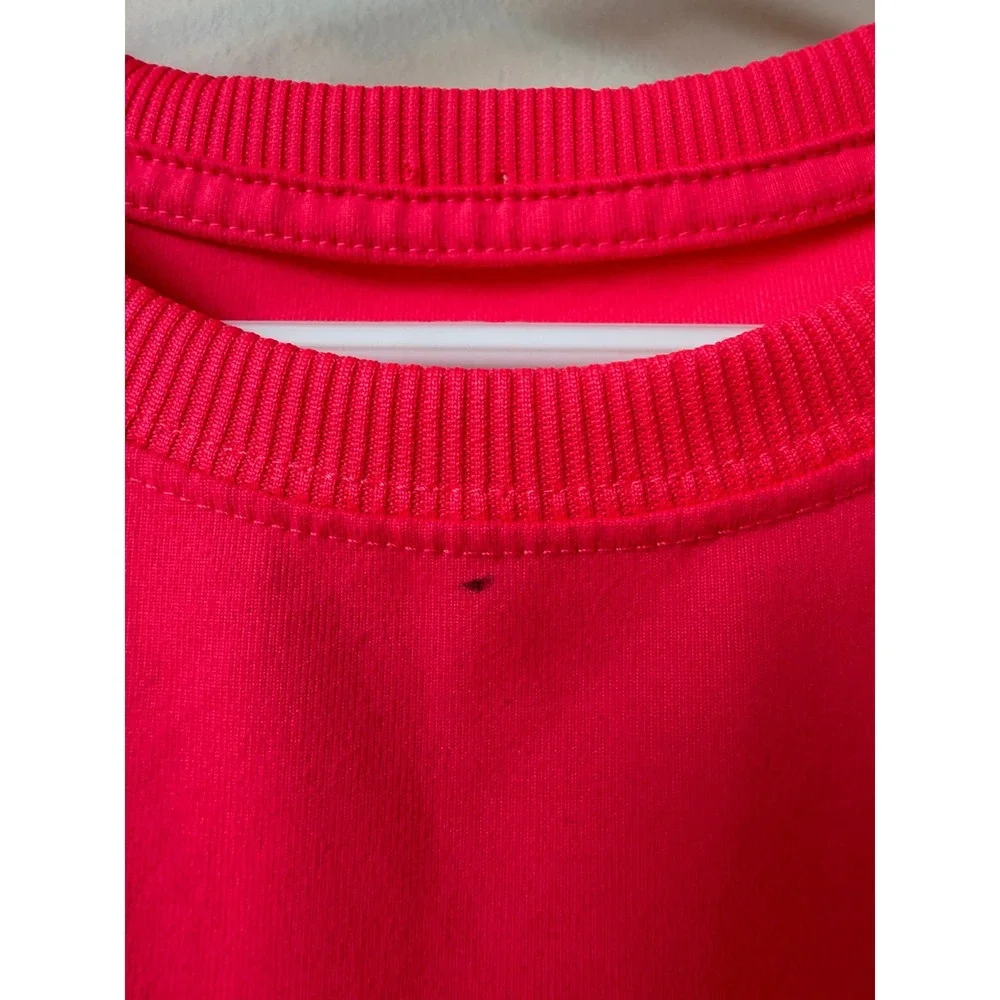 Nike Dri-FIT Girls Neon Pink Short Sleeve Active Top 4T Crossover Hem 0994